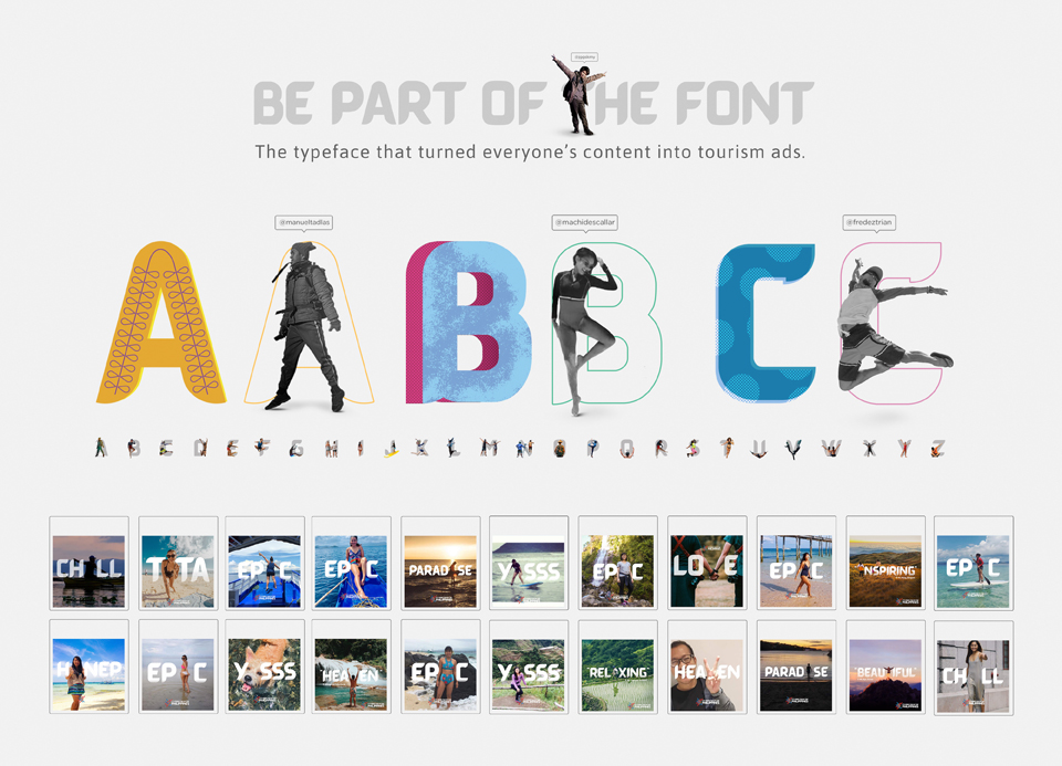Philippine Department of Tourism and BBDO Guerrero encourage people to be part of the font
