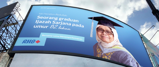 FCB Malaysia and RHB Bank honour an inspiring grandmother’s life on iconic KL billboard