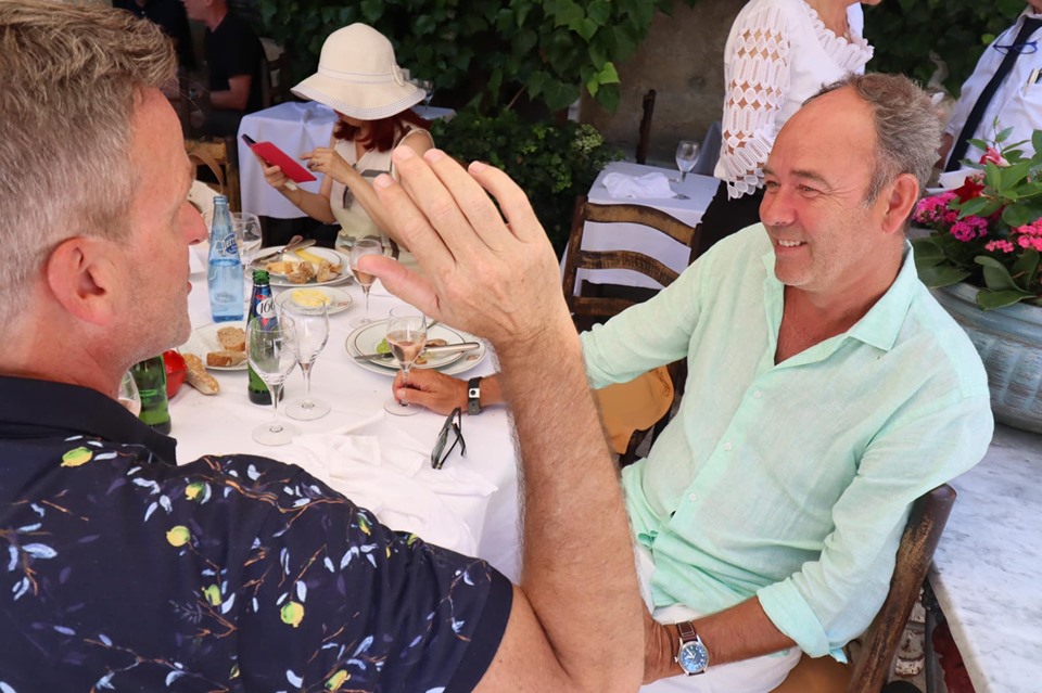 The Legendary Colombe d’Or Lunch – the heavy advertising hitters hit the rosé in St Paul de Vence
