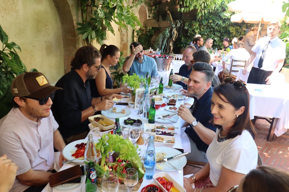 The Legendary Colombe d’Or Lunch – the heavy advertising hitters hit the rosé in St Paul de Vence