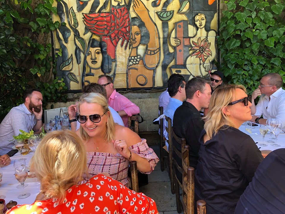 The Legendary Colombe d’Or Lunch – the heavy advertising hitters hit the rosé in St Paul de Vence
