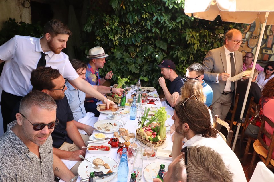 The Legendary Colombe d’Or Lunch – the heavy advertising hitters hit the rosé in St Paul de Vence