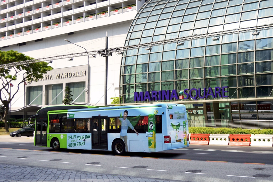 Multisensory bus campaign by Wavemaker and Media Taurus Singapore for Darlie