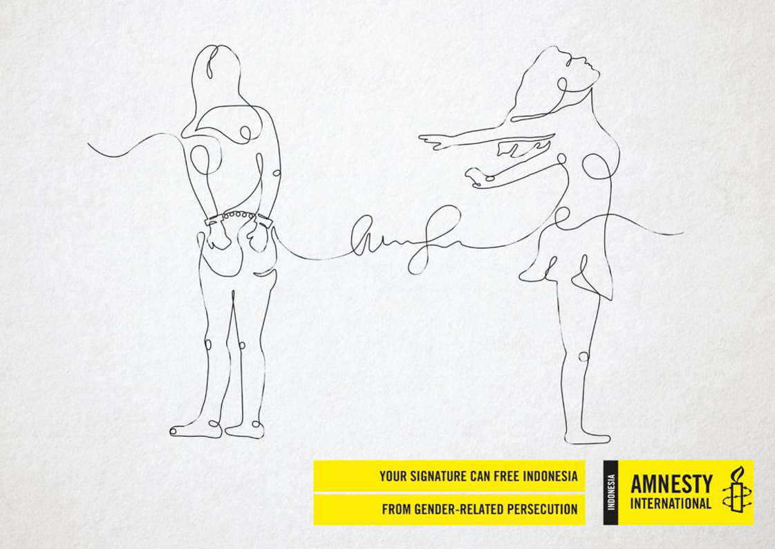 Amnesty International and Grey Indonesia partner to create the Single Signature poster campaign