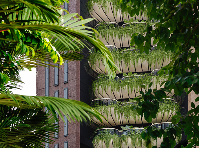 Eight brands Eden designed by Heatherwick Studio and developed by Swire Properties in Singapore