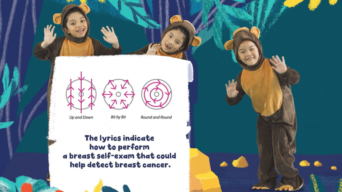 DDB Group Singapore’s campaign for BCF enlists the help of children and a nursery rhyme to promote early detection