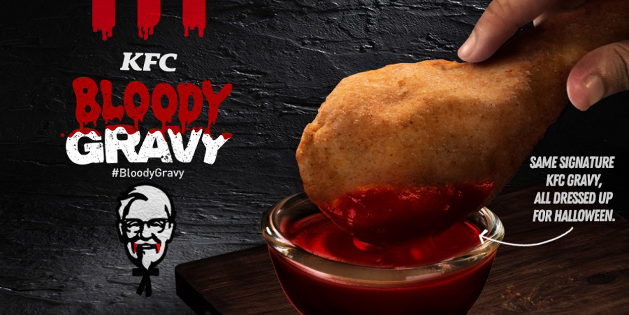 KFC + Ogilvy Philippines stunt sees bloody awesome gravy on the menu for Halloween