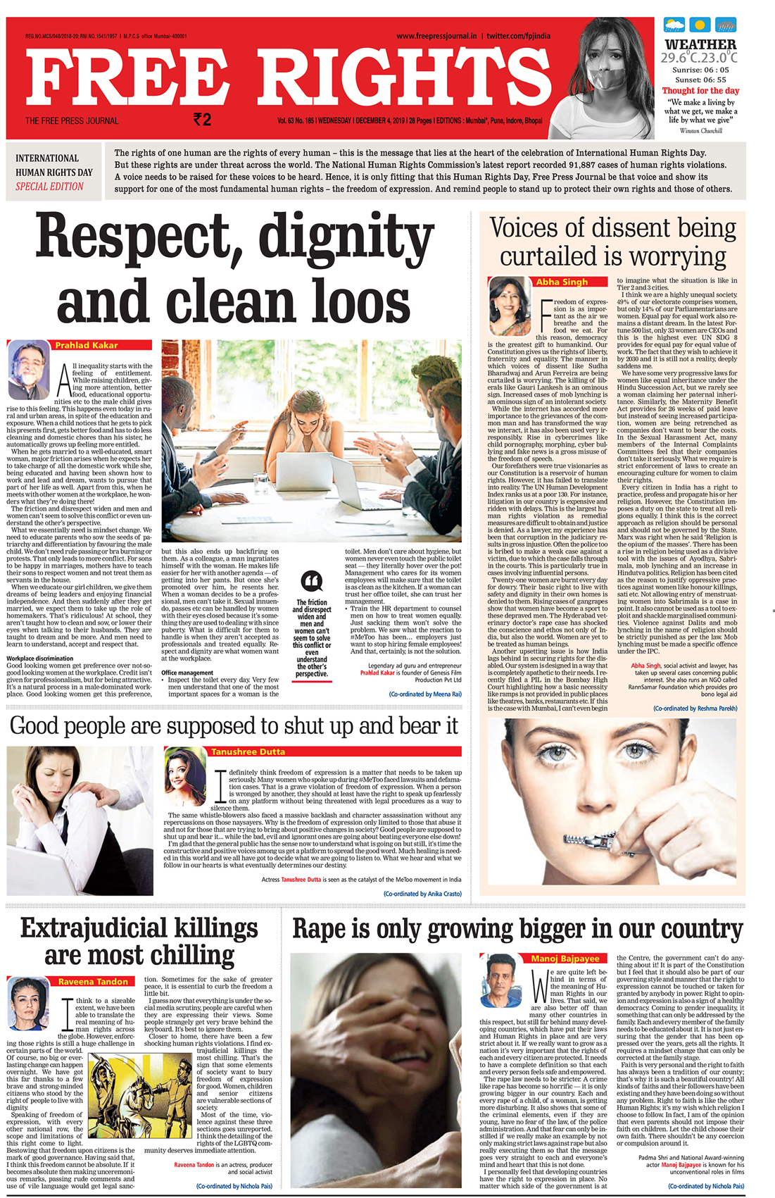 The strength of a masthead continues with Taproot India and Free Press Journal