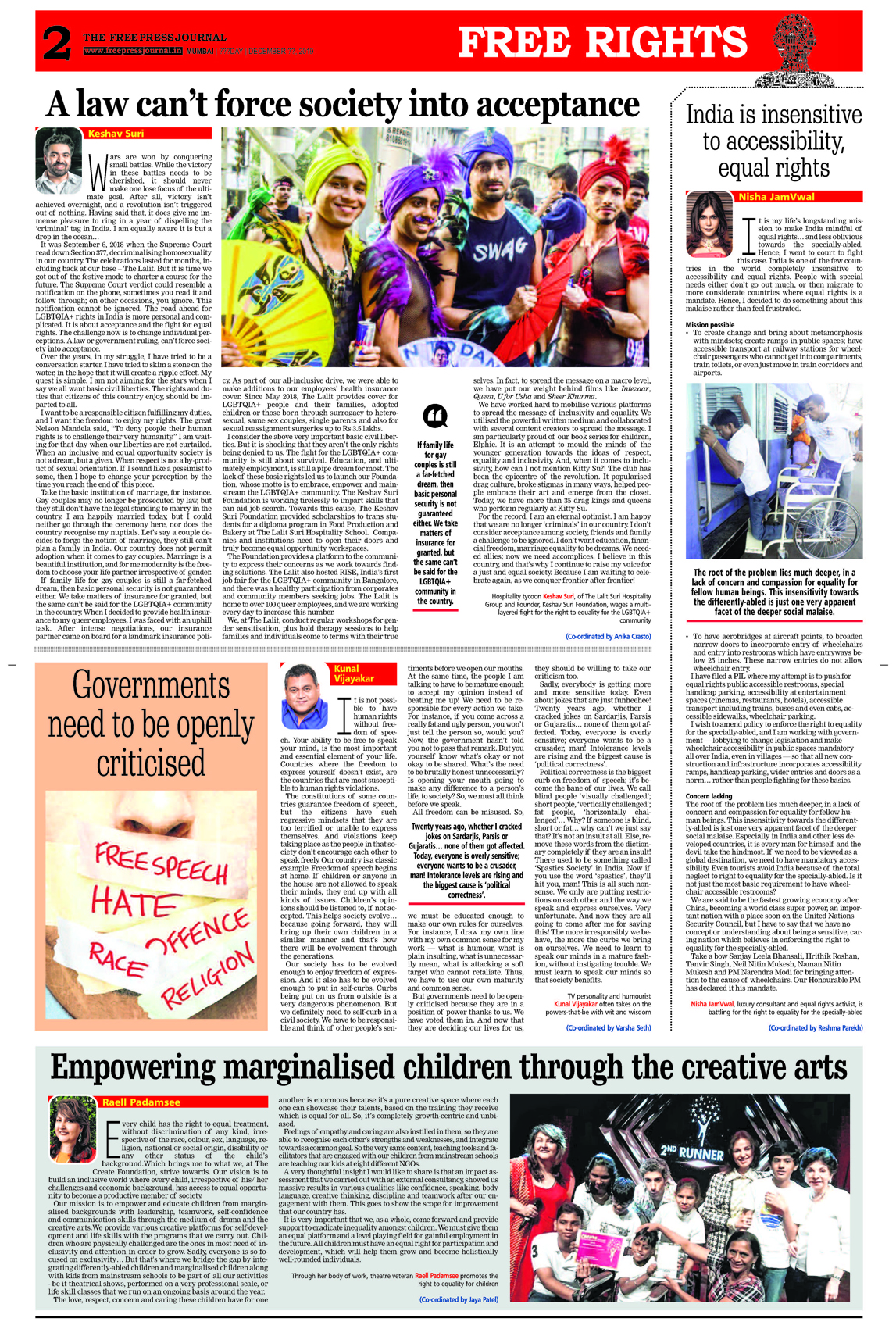 The strength of a masthead continues with Taproot India and Free Press Journal