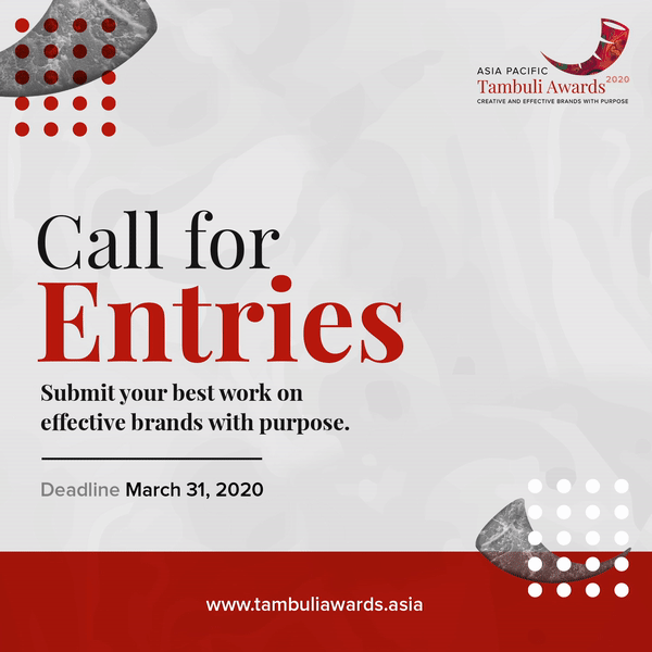 Asia-Pacific Tambuli Awards 2020 opens call for entries: Deadline 31 March