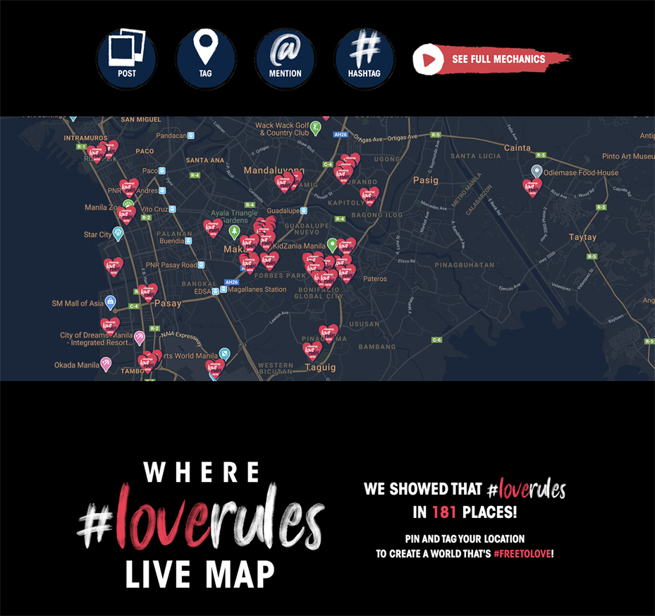 Closeup and MullenLowe Philippines Crowdsource a Map of Safe Spaces and start a movement of creating more places where people can let love rule