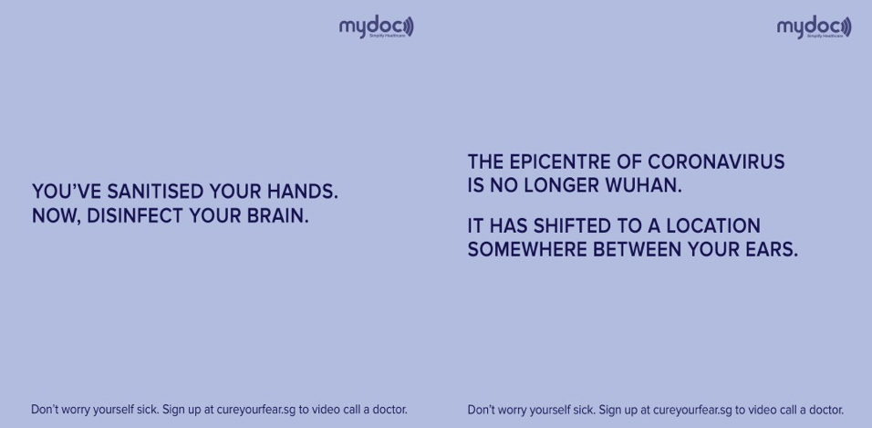 Singaporean Creatives and MyDoc get together to help cure the fear of COVID-19
