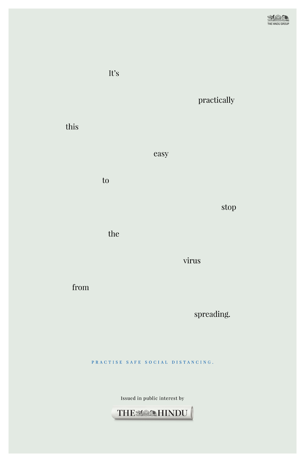 Ogilvy India and The Hindu send out a distinct message to encourage safe social distancing
