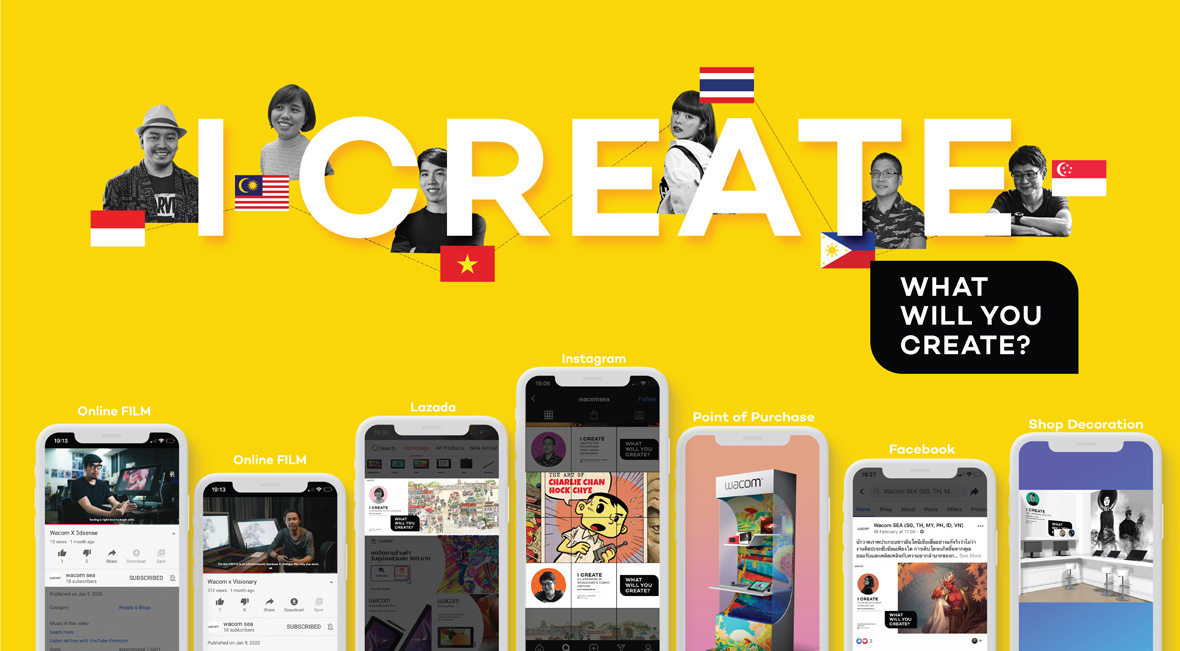 Beatnk collaborates with TJT Creative Lab and REBL Singapore to launch Wacom’s “I Create” campaign