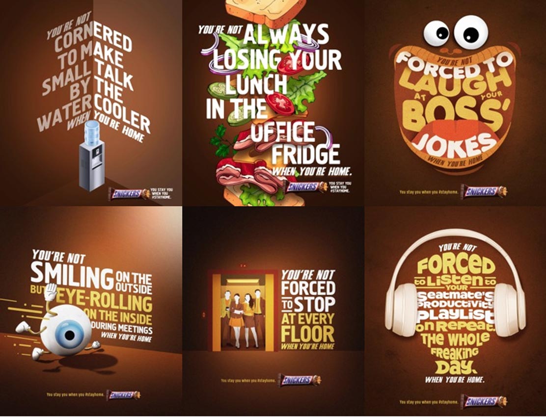 BBDO Guerrero Philippines adds a twist to the Snickers tagline encouraging people to stay home