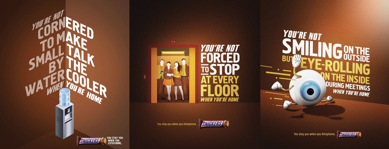 BBDO Guerrero Philippines adds a twist to the Snickers tagline encouraging people to stay home