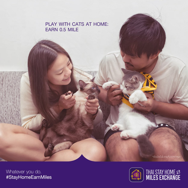 Thai Airways offer frequent flyer miles to stay home via Wunderman Thompson Thailand work