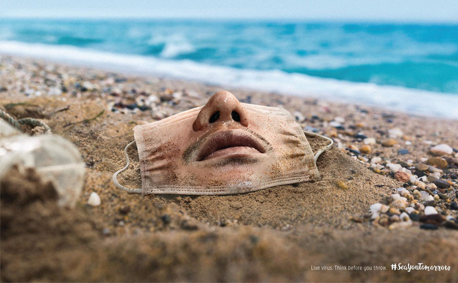 Columbus and Singha Estate Thailand ask you to think before you throw away your mask