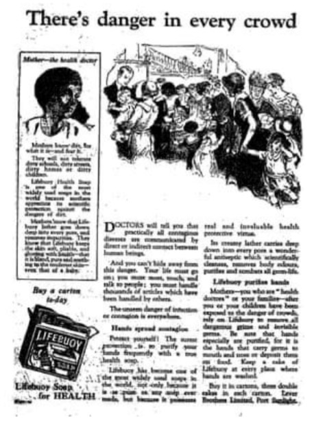“Eat more onions!” ~ reflecting on ads that ran during the Spanish Flu more than a century ago