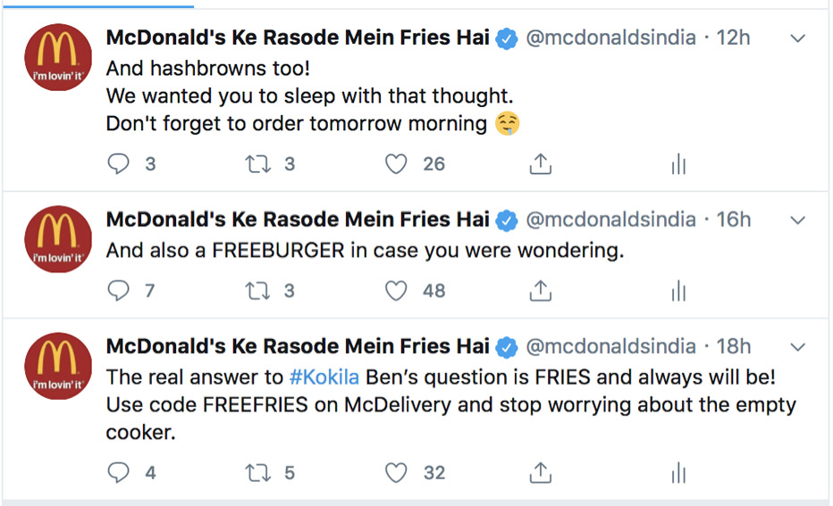 22feet Tribal Worldwide India and McDonald’s India answer some of the internet’s most asked questions on Twitter