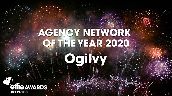 Ogilvy crowned Agency Network of the Year at 2020 APAC Effie Awards; Ogilvy Sydney, Colenso BBDO Auckland share Agency of the Year title; Asia scores 8 Gold awards