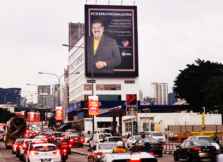 Visual Retale launches outdoor campaign featuring messages from Malaysian leaders celebrating Malaysia