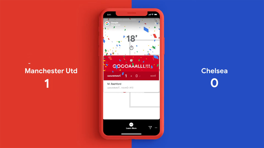 Toaster Singapore releases Google Insta-Highlights campaign recreating late-night football matches as daily Instagram stories