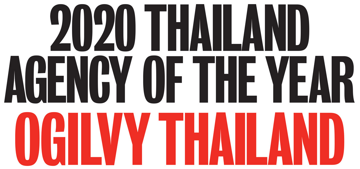 Ogilvy named Thailand’s Creative Agency of the Year for third consecutive time in Campaign Brief Asia’s 2020 Creative Rankings: GREYnJ Bangkok and TBWA Thailand rank #2 and #3