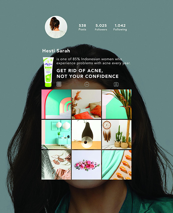 FINCH Agency Jakarta creates InstaGram inspired print campaign for cosmetic brand Marina