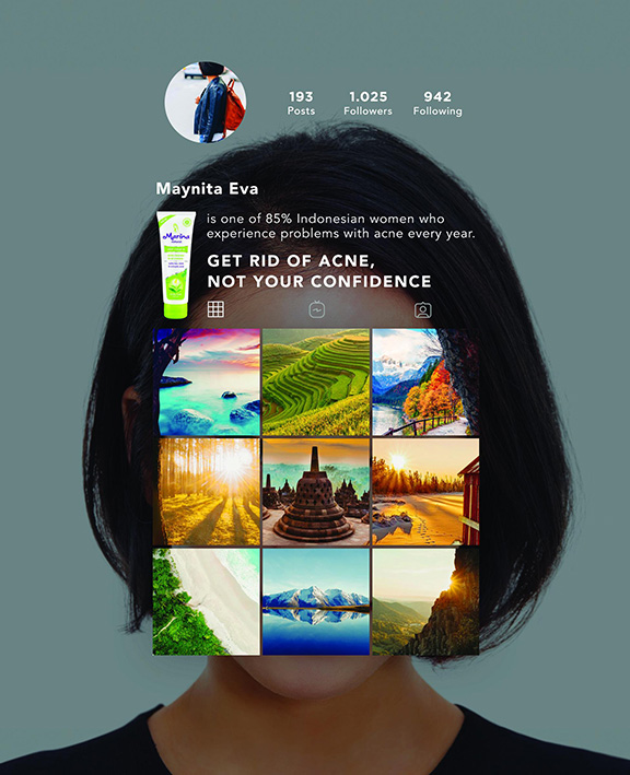 FINCH Agency Jakarta creates InstaGram inspired print campaign for cosmetic brand Marina