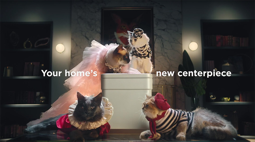 Cats star in new F5 Shanghai campaign to draw attention to the Midea Cube dehumidifier