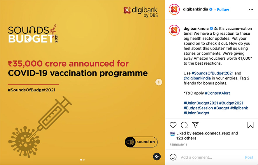 Digitas India and digibank by DBS use sound to good effect to get users acquainted with Budget concepts