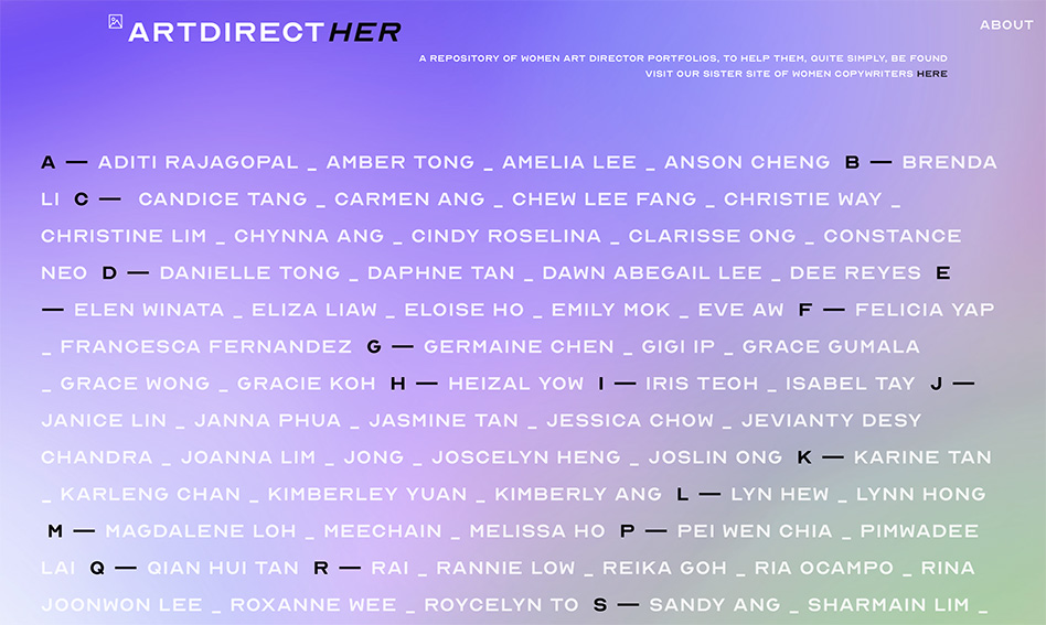 Singapore creatives Grace Wong + Audrey Chia launch sites to help women creatives be found