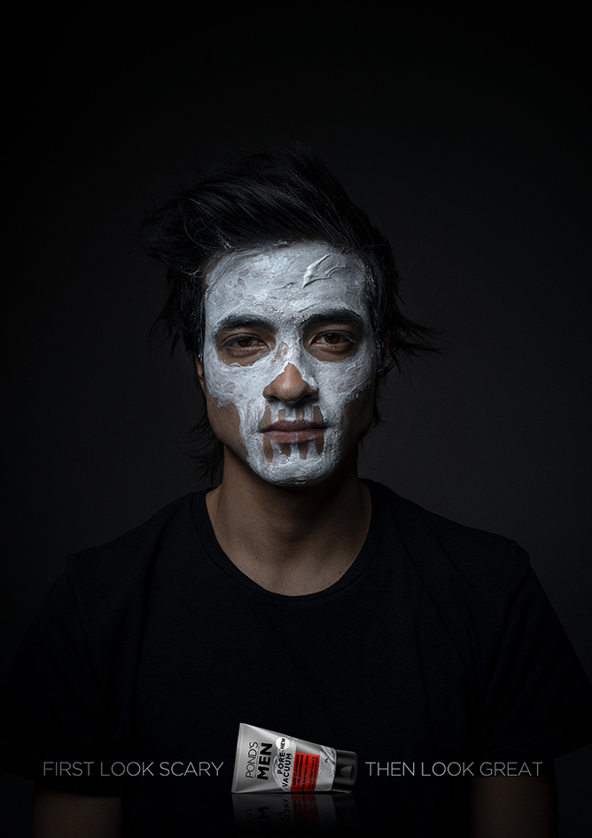 Pond’s Men says to look great you first need to look scary via new print campaign created by Ogilvy Singapore