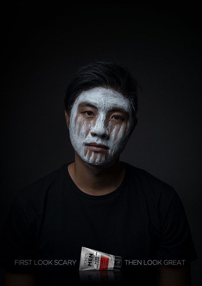 Pond’s Men says to look great you first need to look scary via new print campaign created by Ogilvy Singapore