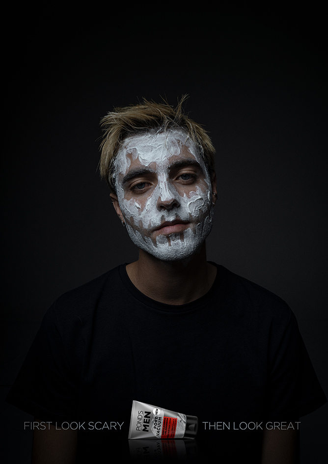 Pond’s Men says to look great you first need to look scary via new print campaign created by Ogilvy Singapore