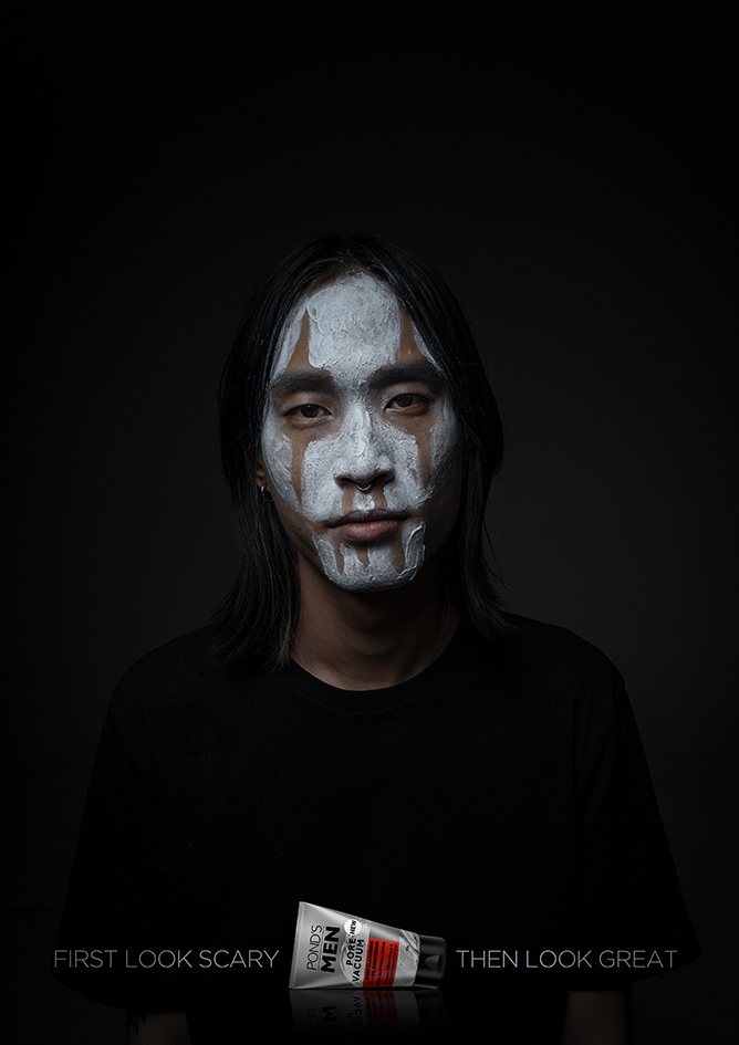 Pond’s Men says to look great you first need to look scary via new print campaign created by Ogilvy Singapore