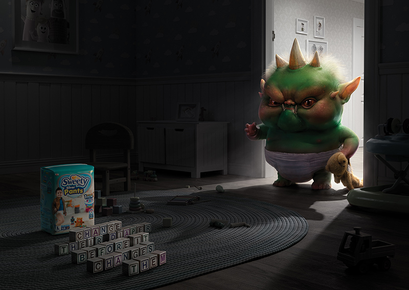 BBDO Indonesia + BBDO Guerrero Philippines launch campaign for Sweety warning parents to change their kids diaper before it changes them