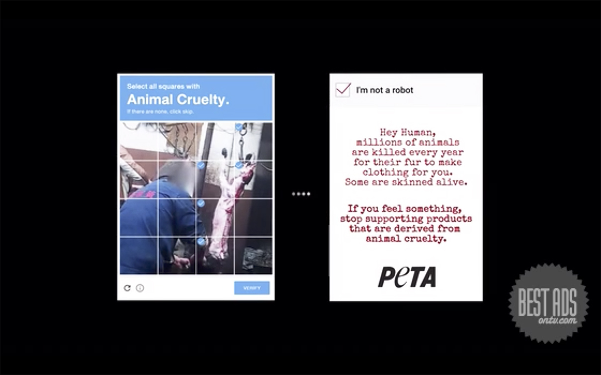 Ogilvy Thailand exposes animal cruelty for PETA through the Human Check Captcha campaign