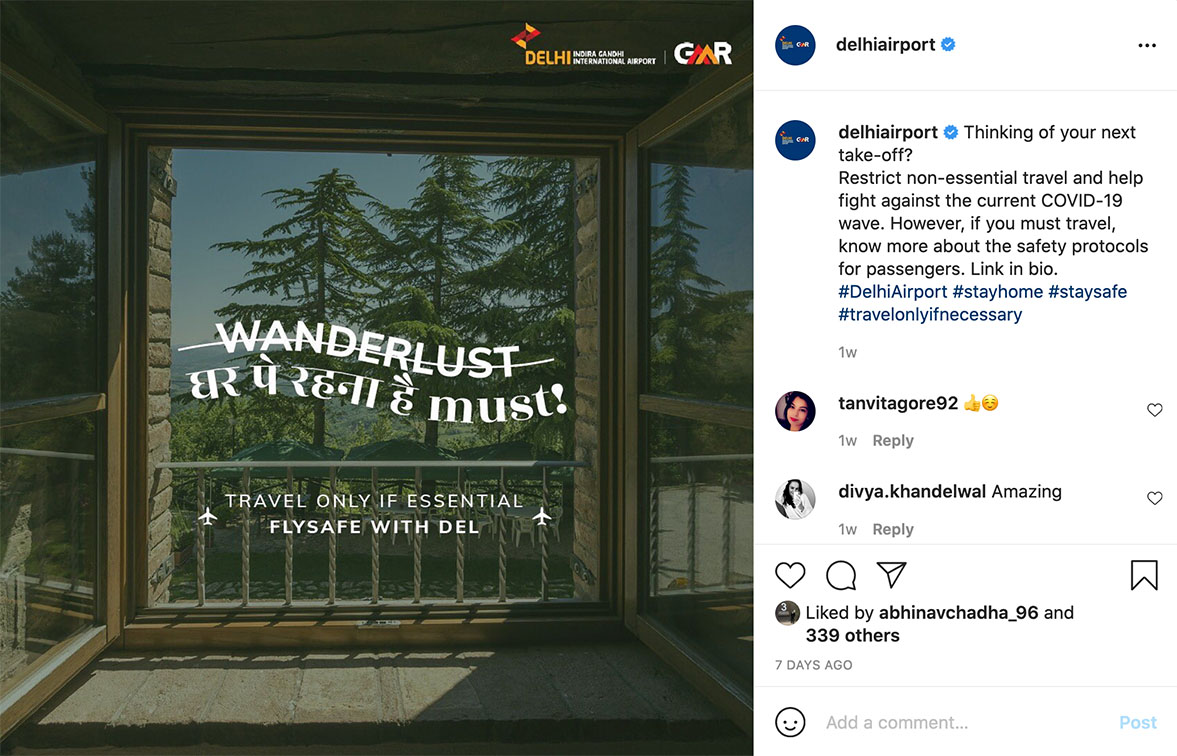 22Feet Tribal Worldwide India releases social media campaign for Delhi International Airport encouraging passengers to rethink their travel plans