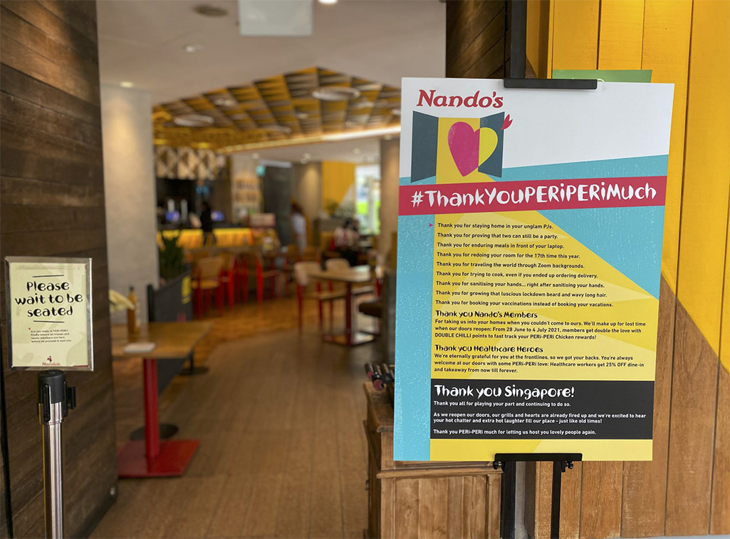 Nando’s thanks Singapore customers and healthcare workers ‘PERi-PERi Much’ via Fishermen Integrated campaign
