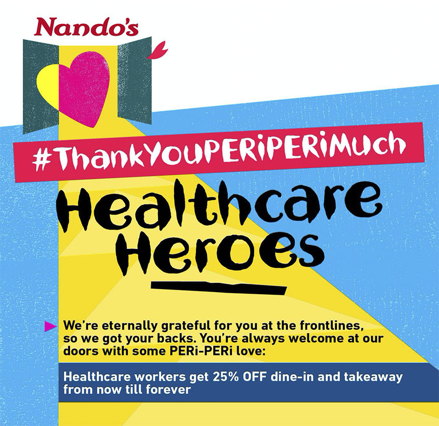 Nando’s thanks Singapore customers and healthcare workers ‘PERi-PERi Much’ via Fishermen Integrated campaign