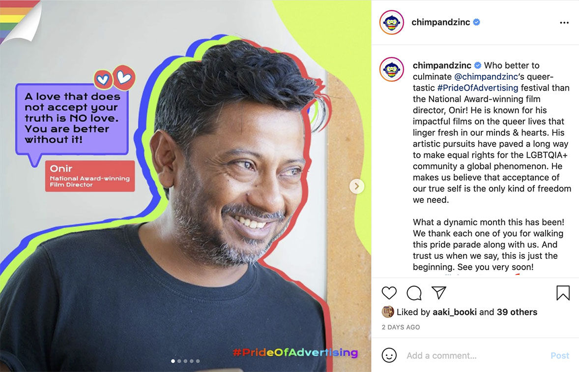 Chimp&z Inc India celebrates inclusivity and acceptance in the workplaces with #PrideOfAdvertising initiative