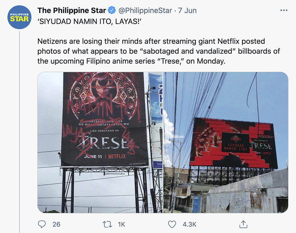 Filipino anime ‘Trese’ conquers the Philippines with Netflix ad campaign via GIGIL