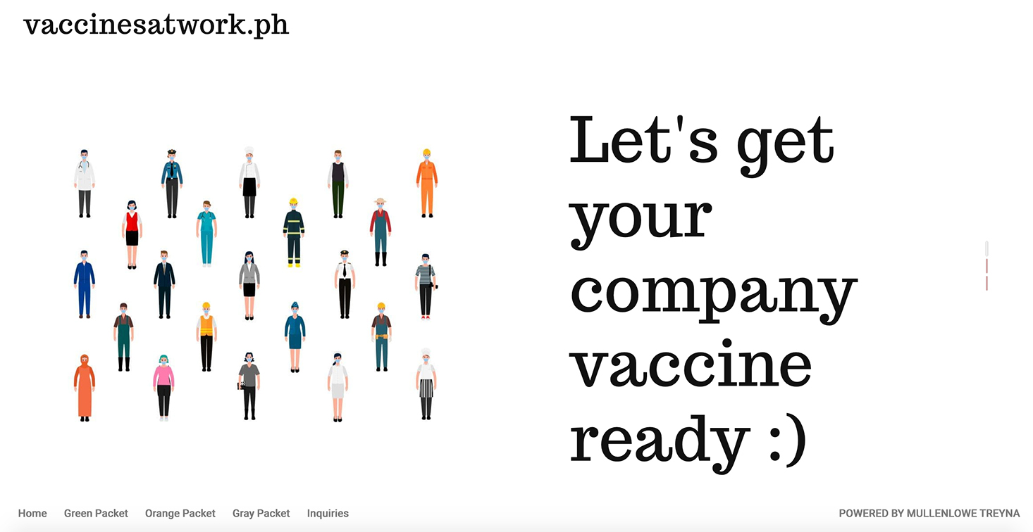 Vaccinesatwork.ph and MullenLowe TREYNA help employers get people safely back to work
