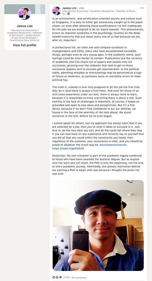 LinkedIn users reveal their insecurities via BBH Singapore’s Barn Internship Program ‘Our Imposter Stories’ campaign
