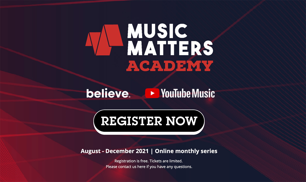 Branded, Believe and YouTube launch the Music Matters Academy online platform