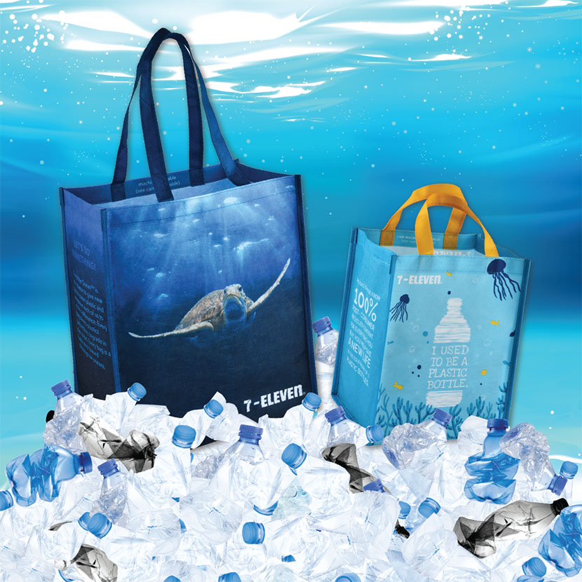 7-Eleven Malaysia eco-friendly initiative turns 100% recycled ocean plastics into reusable bags