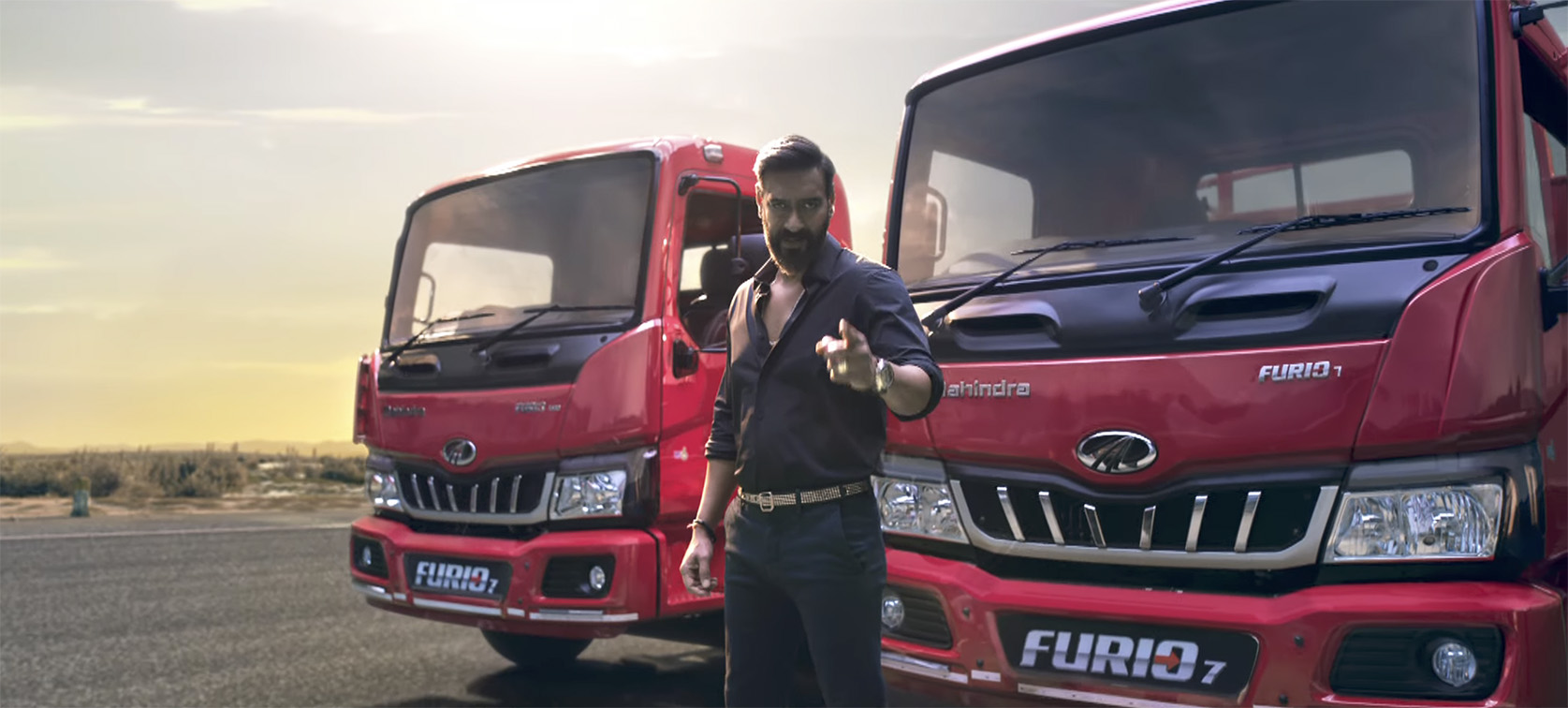 Ajay Devgn re-enacts iconic stunt to launch new Mahindra FURIO 7 range via FCB Interface India