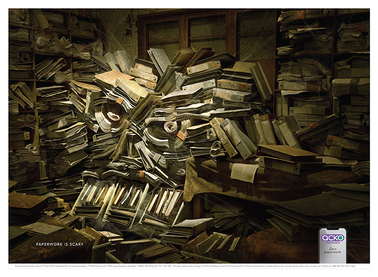 Acko exposes the monsters of insurance in ‘scary’ print campaign via Ogilvy India